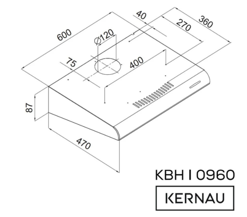 Витяжка Kernau KBH I 0960 B - Зображення 5