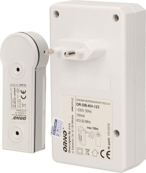 Дверний дзвінок ORNO DISCO AC OR-DB-KH-123 - Зображення 2