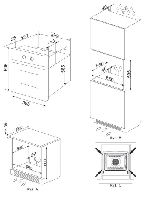 Духовка Kernau KBO 1075 S PT B - Зображення 6