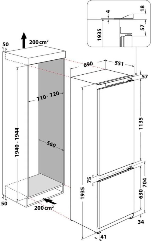 Холодильник WHIRLPOOL WHSP70T122 - Зображення 7