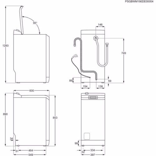 Пральна машина ELECTROLUX EW6TN5272P - Зображення 4
