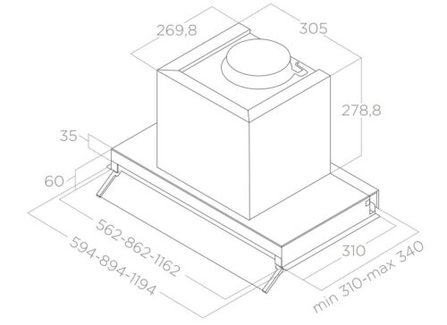 Витяжка вбудована Elica BOX IN PLUS IXGL/A/90 - Зображення 4