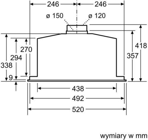Витяжка вбудована Bosch DHL585B - Зображення 4