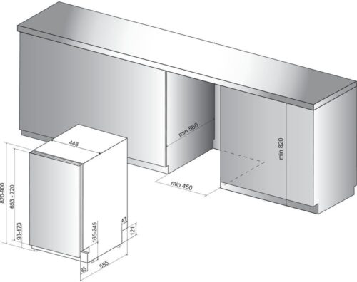 Посудомийна машина WHIRLPOOL WSIC3M17 - Зображення 3