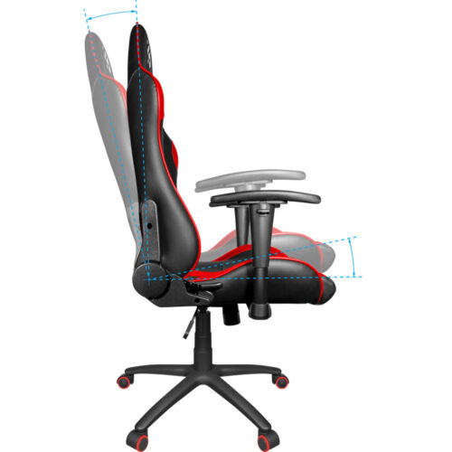 Крісло ігрове Defender Devastator CT-365, 50мм PU, Клас 4, Black/Red - Зображення 4
