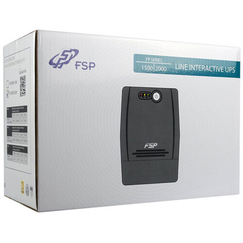 ДБЖ FSP FP1500, 1500ВА/900Вт, Lin-Int, USB/RJ45, SCHUKO*4, AVR, Black - Зображення 4