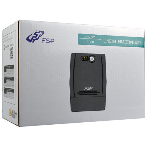 ДБЖ FSP Fortron FP1000, 1000ВА/600Вт, Line-Int, 4*Schuko, AVR, Black - Зображення 4