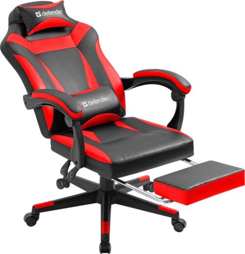 Крісло ігрове Defender Cruiser, 50мм, Клас 4, підніжка, Black/Red - Зображення 5