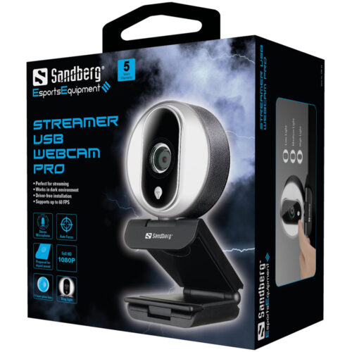 Веб-камера Sandberg Streamer Webcam Pro Full HD Autofocus Ring Light - Зображення 4
