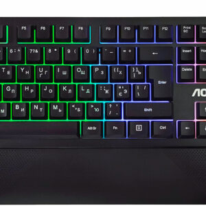 Клавіатура ігрова мембранно-механічна AOC GK200 Gaming RGB райдужна підсвітка USB