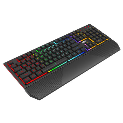 Клавіатура ігрова мембранно-механічна AOC GK200 Gaming RGB райдужна підсвітка USB - Зображення 4
