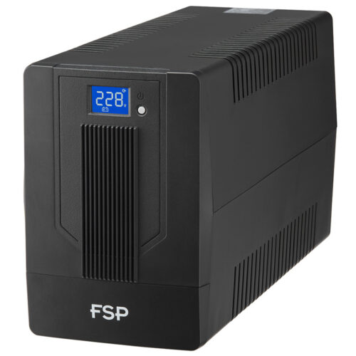 ДБЖ FSP IFP1500, 1500ВА/900Вт, Schuko*2+IEC C13*2+USB Cable, LCD, AVR, Black - Зображення 2