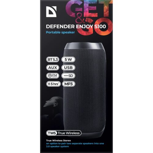 Акустична система 1.0 Defender S100 5Вт, BT/FM/USB/TF/AUX/TWS - Зображення 4