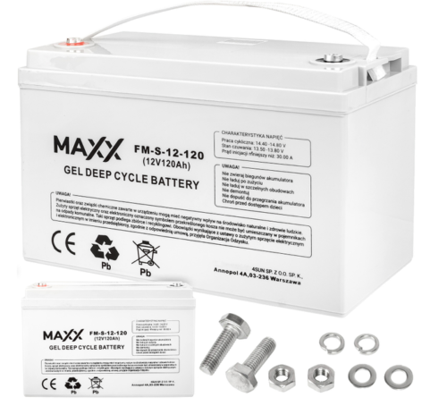 Акумулятор гелевий 4SUN MAXX GEL 120Ah 12V (12-FM-S-120) - Зображення 2