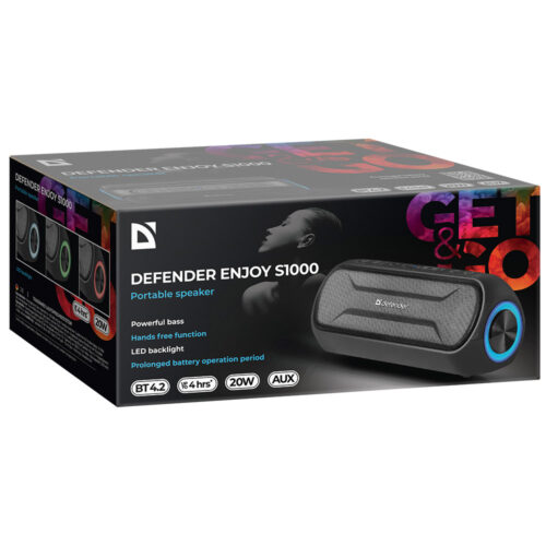 Акустична система 1.0 Defender Enjoy S1000 Black 20W Bluetooth - Зображення 6