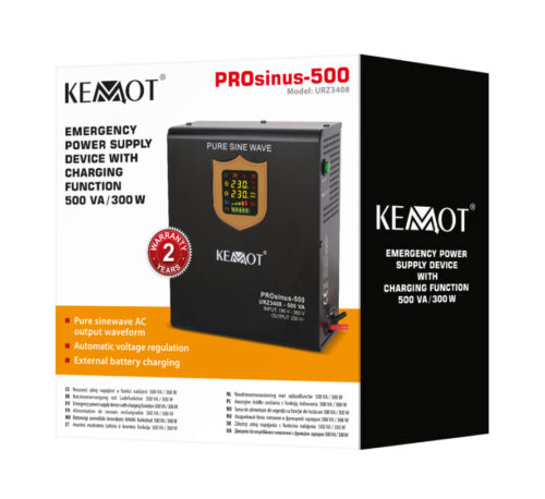 ДБЖ настінний KEMOT PROsinus-500 12V 230V 500VA/300W (URZ3408) - Зображення 4