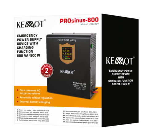 ДБЖ настінний KEMOT PROsinus-80012V 230V 800VA/500W (URZ3409) - Зображення 4