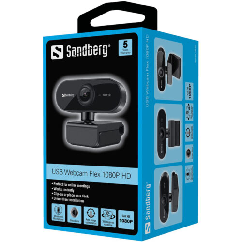 Веб-камера Sandberg Webcam Flex 1080P HD - Зображення 4