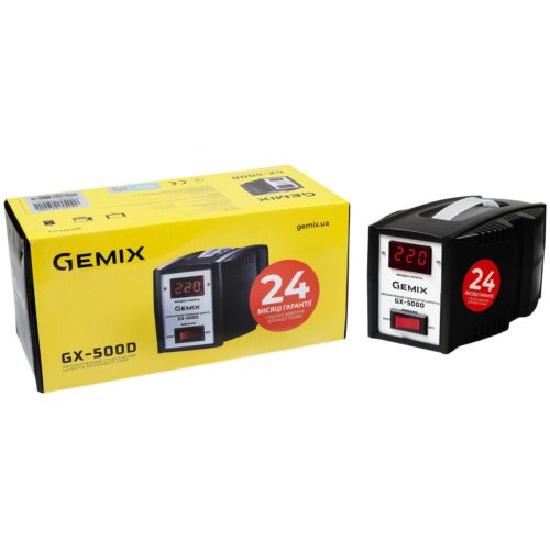Стабілізатор напруги Gemix GX-500D, 500 ВА/350 Вт, cтупінчастий - Зображення 5