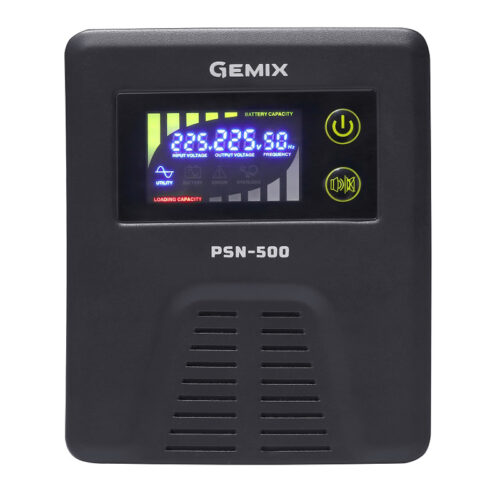 ДБЖ Gemix PSN-500, 500VA/300W 12V/220V, 15А, 1*Schuko, без АКБ - Зображення 2