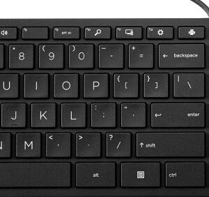 Клавіатура дротова HP 320K, чорна (українська клавіатура)