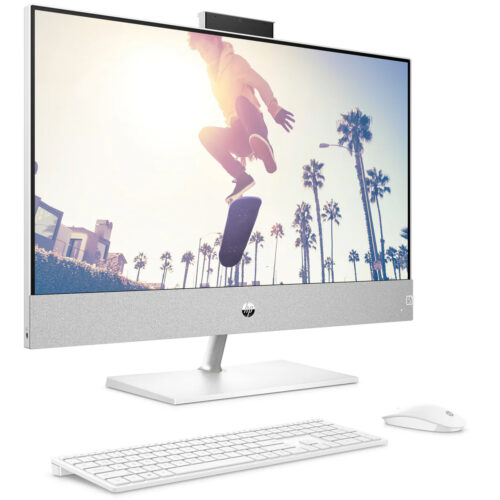 Моноблок 23.8" HP Pavilion 24-ca2000ua AiO i7-13700T/16Gb/SSD512Gb/WiFi/Cam/K&M/DOS/Snowflake White - Зображення 2
