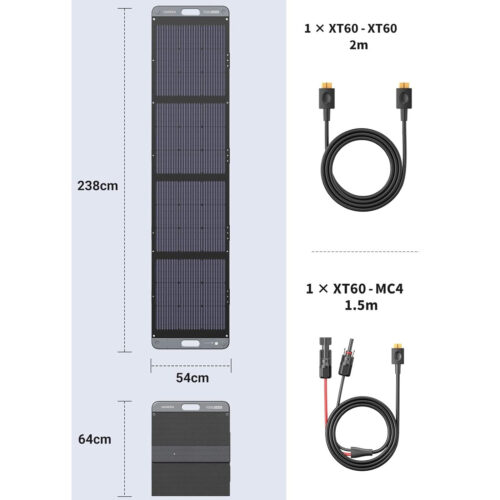 Сонячна панель Ugreen Solar Panel SC200 200W IP67 MPPT XT60+MC4 - Зображення 4