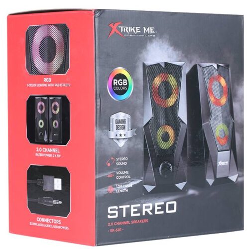 Акустична система 2.0 XTRIKE ME SK-501, 6Вт RGB USB - Зображення 4