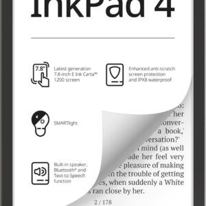 Електронна книжка PocketBook InkPad 4 (PB743G), IPX8, Stardust Silver