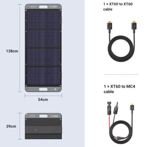 Сонячна панель Ugreen Solar Panel SC100 100W IP67 MPPT XT60+MC4 - Зображення 6