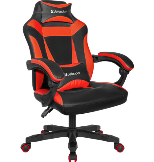Крісло ігрове Defender Master поліуретан, 50мм, Клас 4, Black/Red