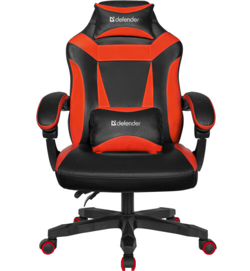 Крісло ігрове Defender Master поліуретан, 50мм, Клас 4, Black/Red - Зображення 2
