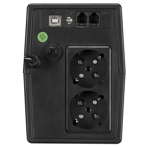 ДБЖ FSP iFP-600, 600ВА/360Вт, USB, LCD, 2хSchuko, AVR, Black - Зображення 3