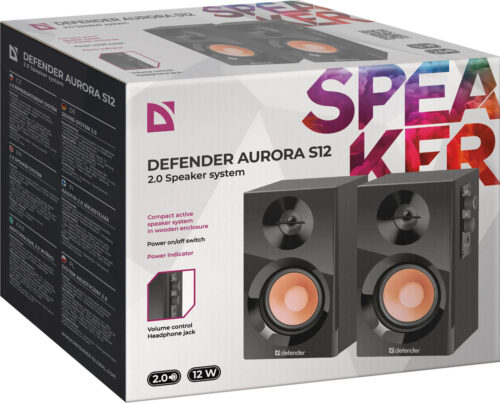 Акустична система 2.0 Defender Aurora S12, 10Вт (RMS) MDF чорна - Зображення 7