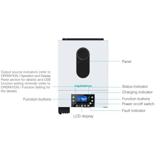 Інвертор Marsriva OFF-G 4KW 230V RS232/RS485 CE PF1 VOL VM III 4KW TWIN-24V, include wifi - Зображення 2