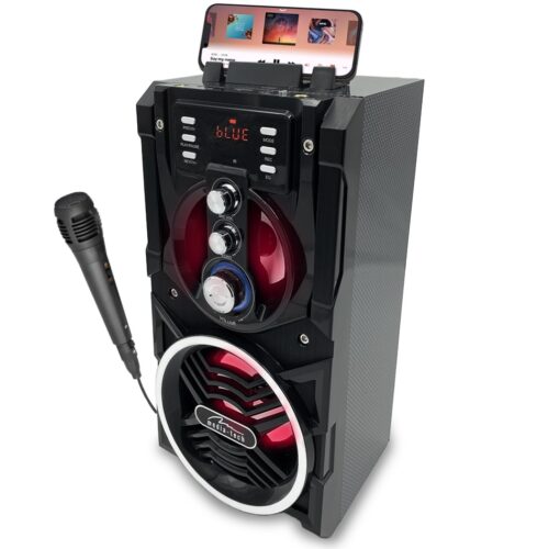 Акустична система 1.0 Media-Tech 18W, Bluetooth/FM/AUX/SD/USB/КАРАОКЕ чорна - Зображення 4
