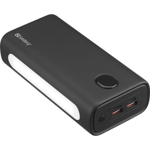 УМБ Sandberg PD 30000 mAh 20W 1,7A QC3.0, UPS mode, 2хUSB, Type-C OUT, ліхтарик - Зображення 2