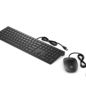 Комплект дротовий HP Pavilion 400 мишка і клавіатура, USB-A, чорний (Українська розкладка)
