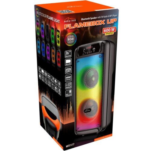 Акустична система 1.0 Media-Tech 14W, Bluetooth/FM/AUX/MicroSD/USB/RGB чорна - Зображення 7