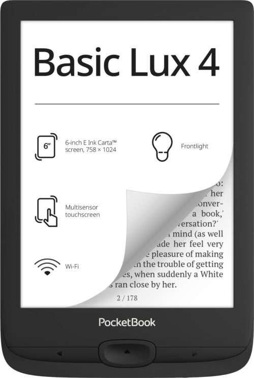 Електронна книжка PocketBook Basic Lux 4 (PB618), Black