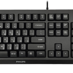 Комплект дротовий Philips 6207 (клавіатура + мишка) UA чорний