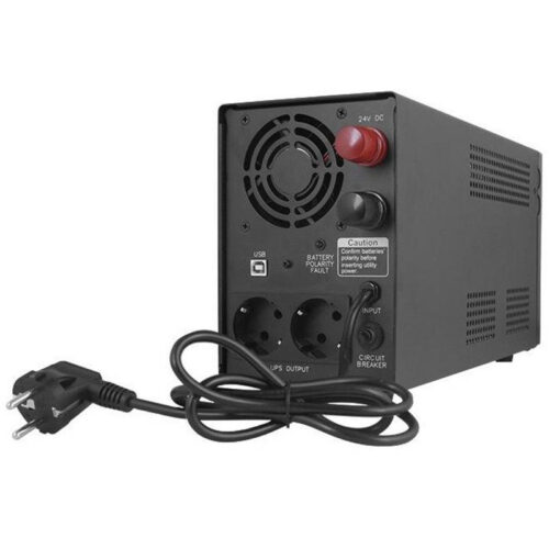ДБЖ Powercom NF-1500AP LCD ІНВЕРТОР 1500VA/1050W USB 2 SCHUKO, 15А, 24v/220v - Зображення 4