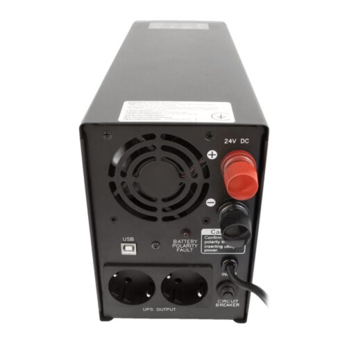 ДБЖ Powercom NF-1500AP LCD ІНВЕРТОР 1500VA/1050W USB 2 SCHUKO, 15А, 24v/220v - Зображення 5